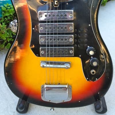 Rare Teisco ET-400 60's 3 Color Sunburst image 2