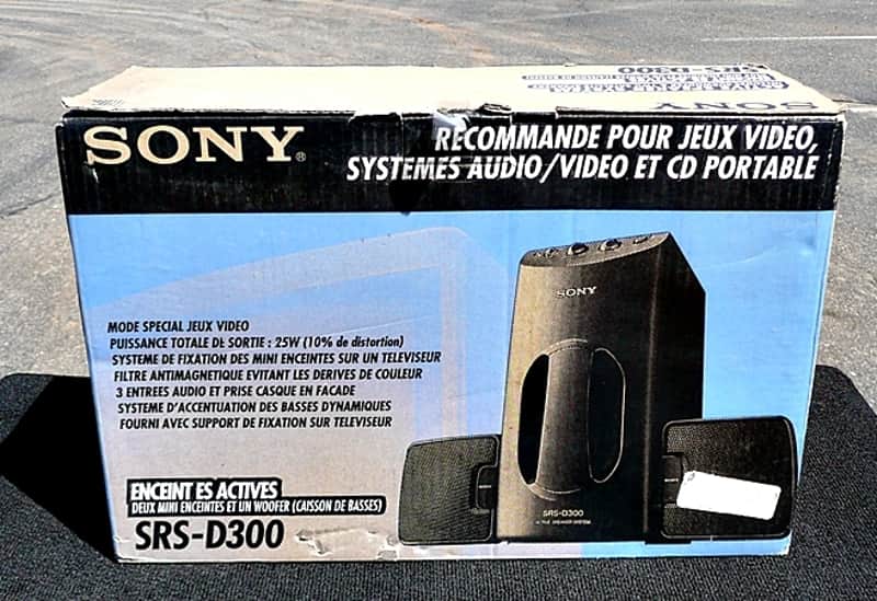 SONY SRS-D300 Active Powered Subwoofer Speaker System New Old Stock displayed in store  - Never Sold image 1
