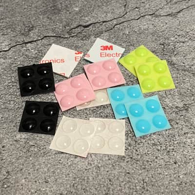 8x Neon Green Rubber Bumper Feet Bottoms Guitar Pedal Fx Effects 3m Adhesive Stick on Sticky Precut image 3