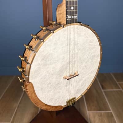 Ome Wicklow 11" 19-Fret Tenor Curly Maple Openback Banjo with Rolled Brass Ring image 10