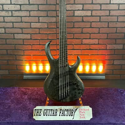 Ibanez BTB805MS 5-String Multi-Scale Electric Bass Transparent Gray Flat image 1