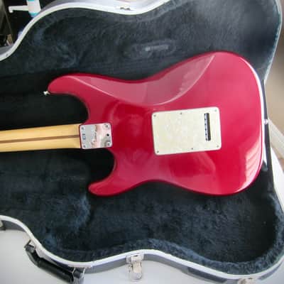 Fender American Lone Star Stratocaster HSS CAR Pearloid Guard HSS Seymour Duncan Pearly Gates Texas Specials OHSC Circa-1999-Candy Apple Red image 17