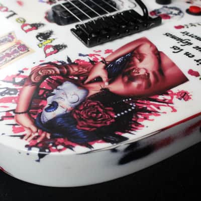 Custom Painted and Upgraded Jackson Dinky JS22 - Aged and Worn With Graphics image 16