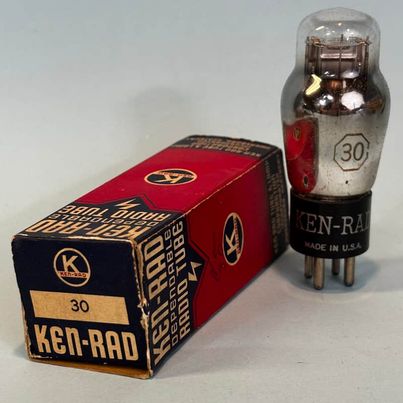 Vintage Ken-Rad Type 30 4 Pin Vacuum Tube! Tests NOS! T498 image 1