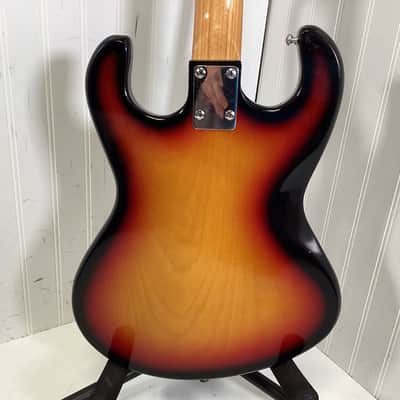Vintage Cameo Teisco Deluxe Bass Guitar Sunburst image 8