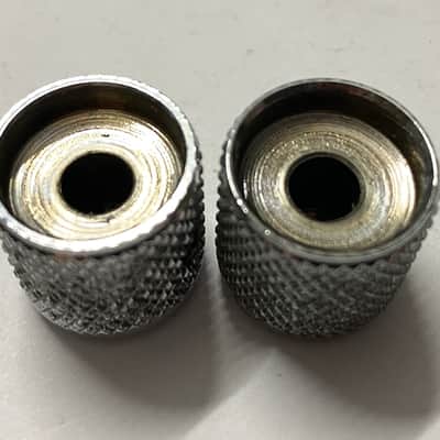 1960s Fender USA Barrel knob pair for Telecaster P-bass + Lap steel chromed Alloy original Vintage image 5