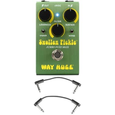 Way Huge Swollen Pickle Smalls Jumbo Fuzz Pedal with 3 Patch Cables image 2