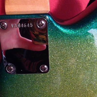 Fender Jazzmaster Body 2008 Green  Sparkle Burst image 5