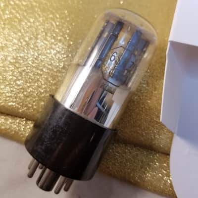 Sylvania Matched Pair (2) 6SN7GT tNOS AT1000 TESTED Vacuum Tubes T3 Tall Boy 2-hole black in-facing T plates dual triode 1949-1953 image 2