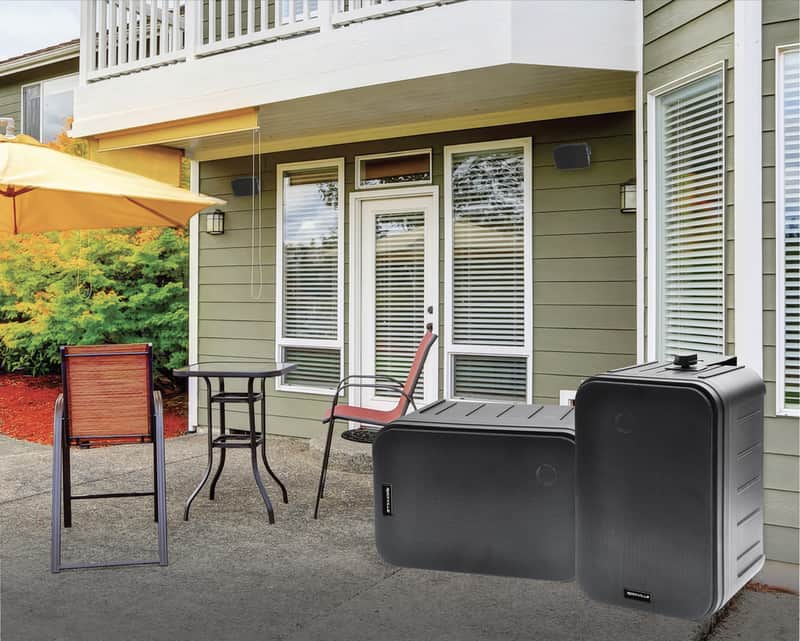Pair Rockville HP65S Black 6.5" 250w Indoor/Outdoor Swivel Home Theater Speakers image 1