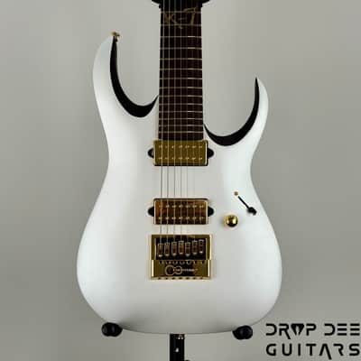 Ibanez Brian "Head" Welch Signature K7YANG 7-String Electric Guitar w/ Bag - Matte White image 1