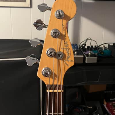 1996 Suhr Era Fender American Deluxe Jazz Bass with Rosewood Fretboard Shoreline Gold image 5