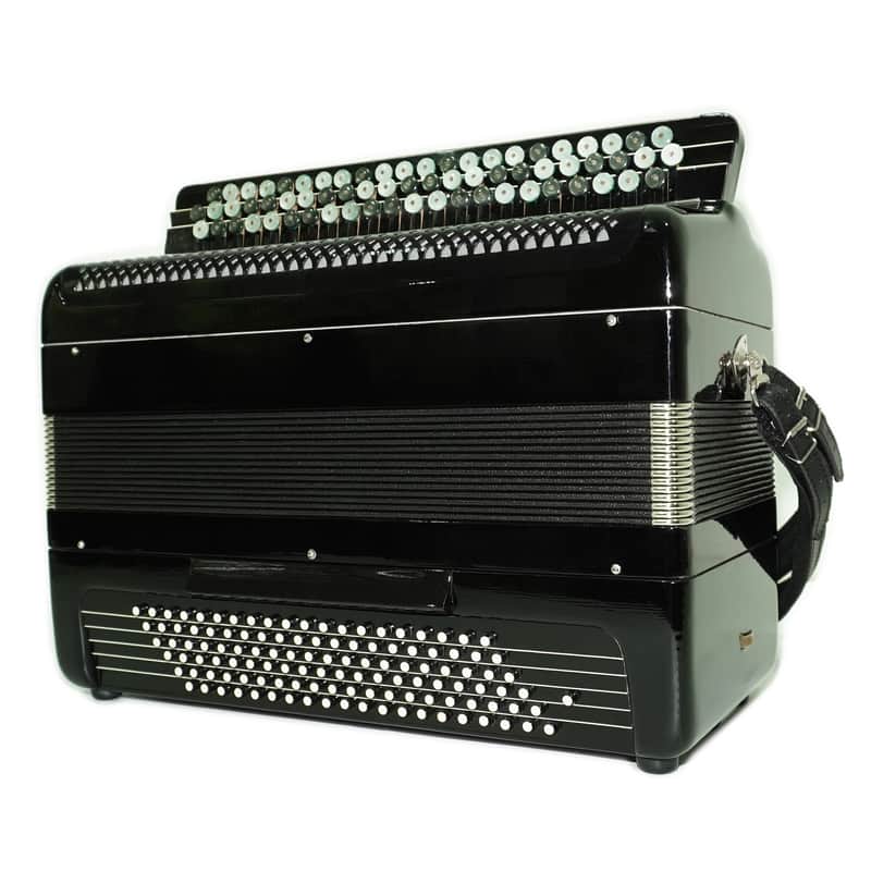 Converter Free Bass Button Accordion Tula Yasnaya Polyana Russian Bayan Copper Voices Solid Reeds, New Straps and Soft Case, 2734 image 1