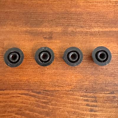 4 Vintage Amp Knobs 1960s - Black and Aluminum image 6