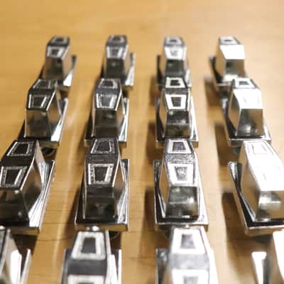 Remo Chrome Tom Drum Lugs 16pk Vintage 1980's #2 image 3