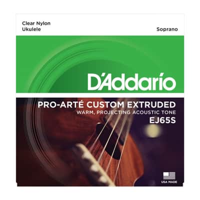 D'Addario Ukulele Strings EJ65S Soprano Nylon 24-32-34-28 - Strings image 1
