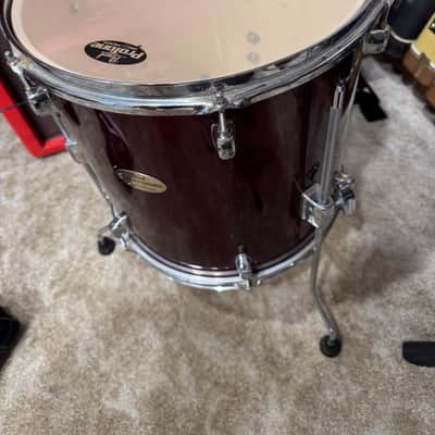 Pearl Forum Series Floor Tom Red Burgundy 16" W/ legs image 2