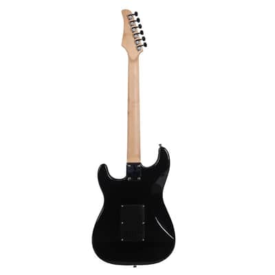 Ukscs ST Stylish Electric Guitar with Black Pickguard Black image 13