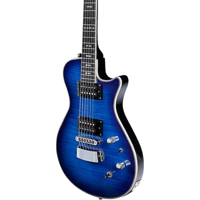 Hagstrom Ultra Swede Electric Guitar Regular Worn Denim Gloss image 3
