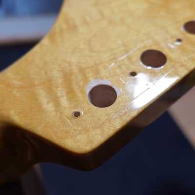 Warmoth Fender Strat Licensed 3A Flame Maple Neck 2010s - Natural image 4