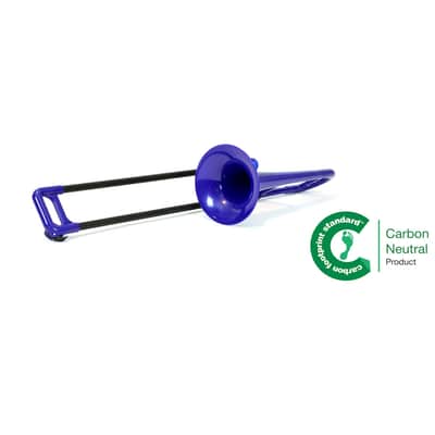 OB pInstrument pBone mini Plastic Trombone, Comfortable Ergonomic Grip,  Blue image 3