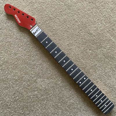 Red Left Handed Maple Wood Guitar Neck, 22 Frets Rosewood Fingerboard Fretboard image 1