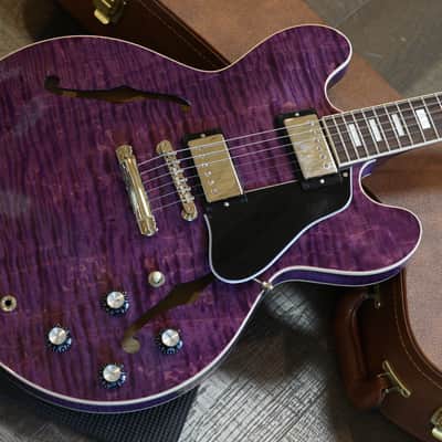 Minty! 2025 Gibson ES-335 Block Limited Edition Semi-Hollow Electric Guitar Figured Trans Purple + OHSC image 3