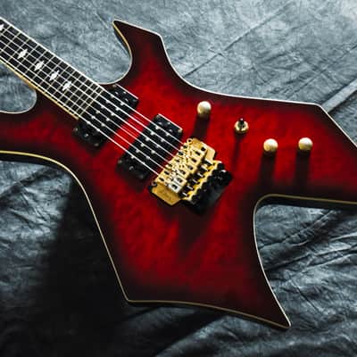 B.C. Rich Warlock-920JE - See Through Red Burst - VERY GOOD condition image 2