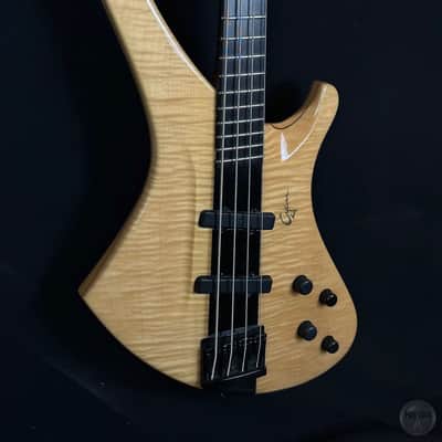 Cyan streamline bass from the 90`s in natural finish with bag image 4