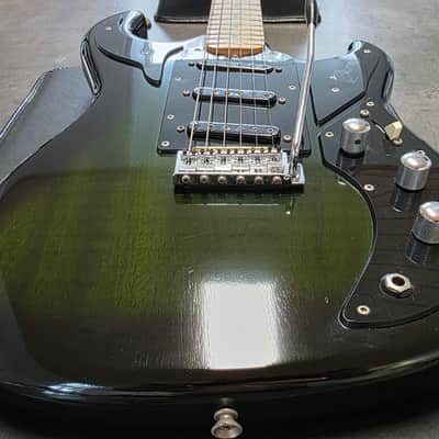 1981 Burns Marvin Greenburst Hank Marvin Signature Brazilian Mahogany Catalog Guitar Made in England UK Lawsuit Scroll Headstock The Shadows Green Burst Jim Burns Actualizers LTD 1979-1983 80s Vintage British image 11