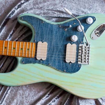 GB Liuteria Traditional Strato denim sky blue relic image 19