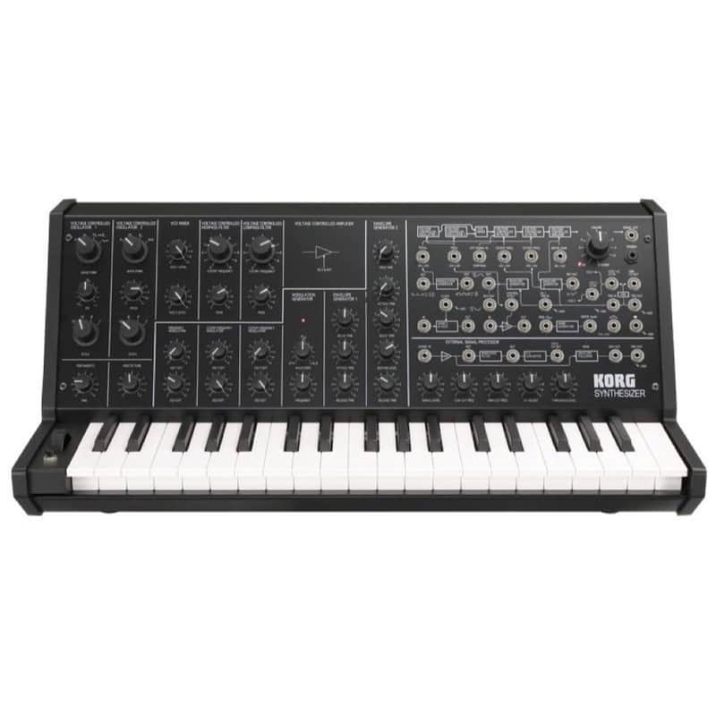Korg MS-20 Mini Analog Monophonic Synthesizer Keyboard, 37-Key, Black image 1