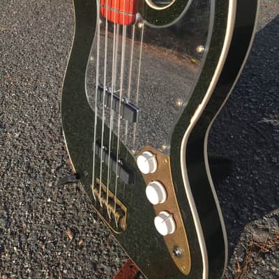 salty stevie Jazz Bass 2021 Green Metal Flake image 5