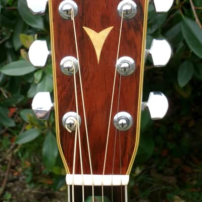 1975 Yairi YW-600 Dreadnought Guitar New Jacaranda Natural+Vintage Flight Case image 6