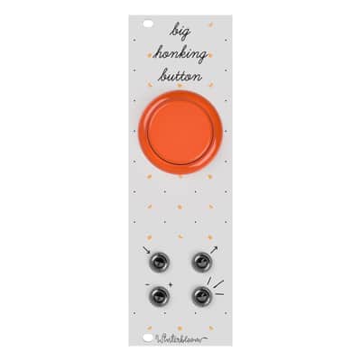 Winterbloom Big Honking Button Eurorack Sample Trigger Module (White/Orange) image 1