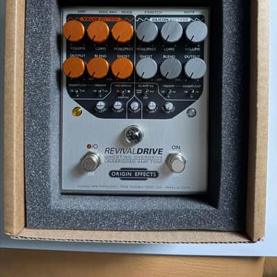 Origin Effects RevivalDrive Custom Ghosting Overdrive with Secondary EQ Controls 2010s - Silver/Orange image 2