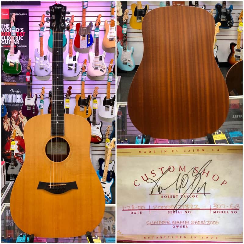 Made In USA 2000 Taylor Custom Shop 307-GB Big Baby with Pickup and Case - Signed by Bob Taylor image 1