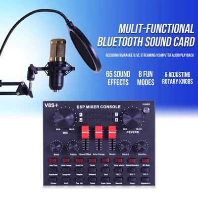 All-in-One Streaming & Recording Kit — BM800 Condenser Microphone + V8S Sound Card Bundle image 6
