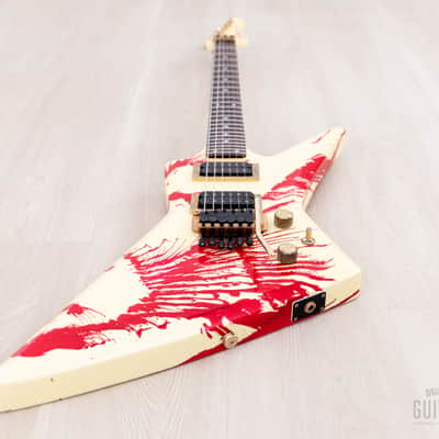 1984 Aria Pro II ZZ Custom Bloody White w/ Gold Hardware & Floyd, Japan Matsumoku image 10