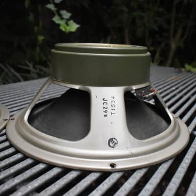 Quad of original Pre Rola Celestion Greenbacks from 1970 G12H T1534 Pulsonic cone 102-014 55hz Alumi image 8