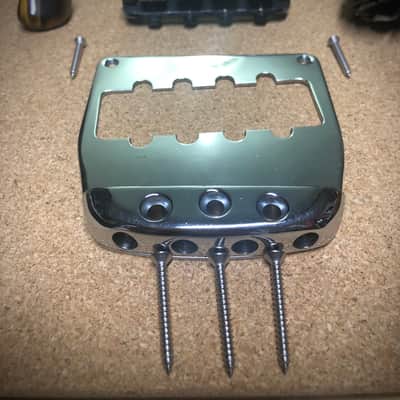 Stars Guitars Alembic Brass Bass Bridge 1970s Rickenbacker / Guild Starfire Replacement Bridge image 3