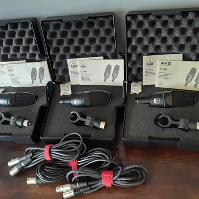 *Vintage* AKG Dual Diaphragm Capsule Condenser Mic's Lot from 1990's Era with Stand Clips, Storage Cases & Cables Included image 3