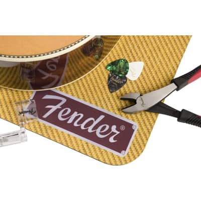 Fender Work Mat, Tweed - 5mm Padded Guitar Neck Cradle with Storage Tube image 6