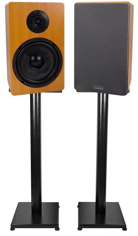 Pair Rockville RockShelf 64C Classic 6.5" Home Bookshelf Speakers w/29" Stands image 1