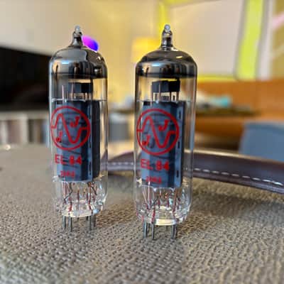 JJ Electronic EL84 Power Tube Apex Matched Pair 2010s - Clear Glass image 1