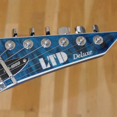 ESP LTD MH-1000QM BLKOC Black Ocean / MH1000 Deluxe Series / Made In Korea / EMG X Upgraded / MH-1000 QM / W24060910 image 8