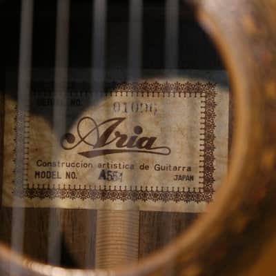 Aria A554 Classical Nylon String Guitar - 1970 - Made in Japan - Brazilian Rosewood image 15