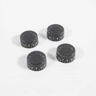 Set of 4 Hatbox Guitar speed Knobs w/ Rubber ring Grip, Non-Slip, Black