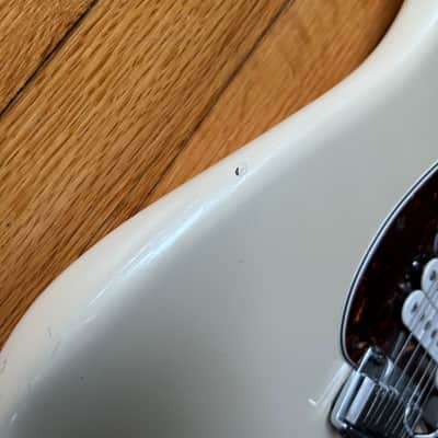 2008 Fender American Deluxe Stratocaster Olympic Pearl All Original w/ Roadrunner Gig Bag image 3