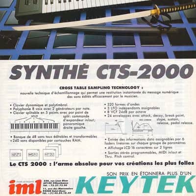 Siel Keytek CTS 2000 ultra rare Crosstable Synth + Original Case + Cartridge (SERVICED) 1986 image 17